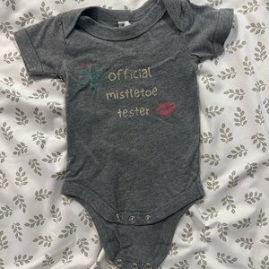 Gray Baby Onesie - Official Mistletoe Tester